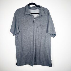 Columbia Henley Polo Short Sleeve‎ Gray Sz XL